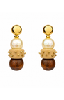 Brinco Longo Madeira Handmade Dourado | Western Glam