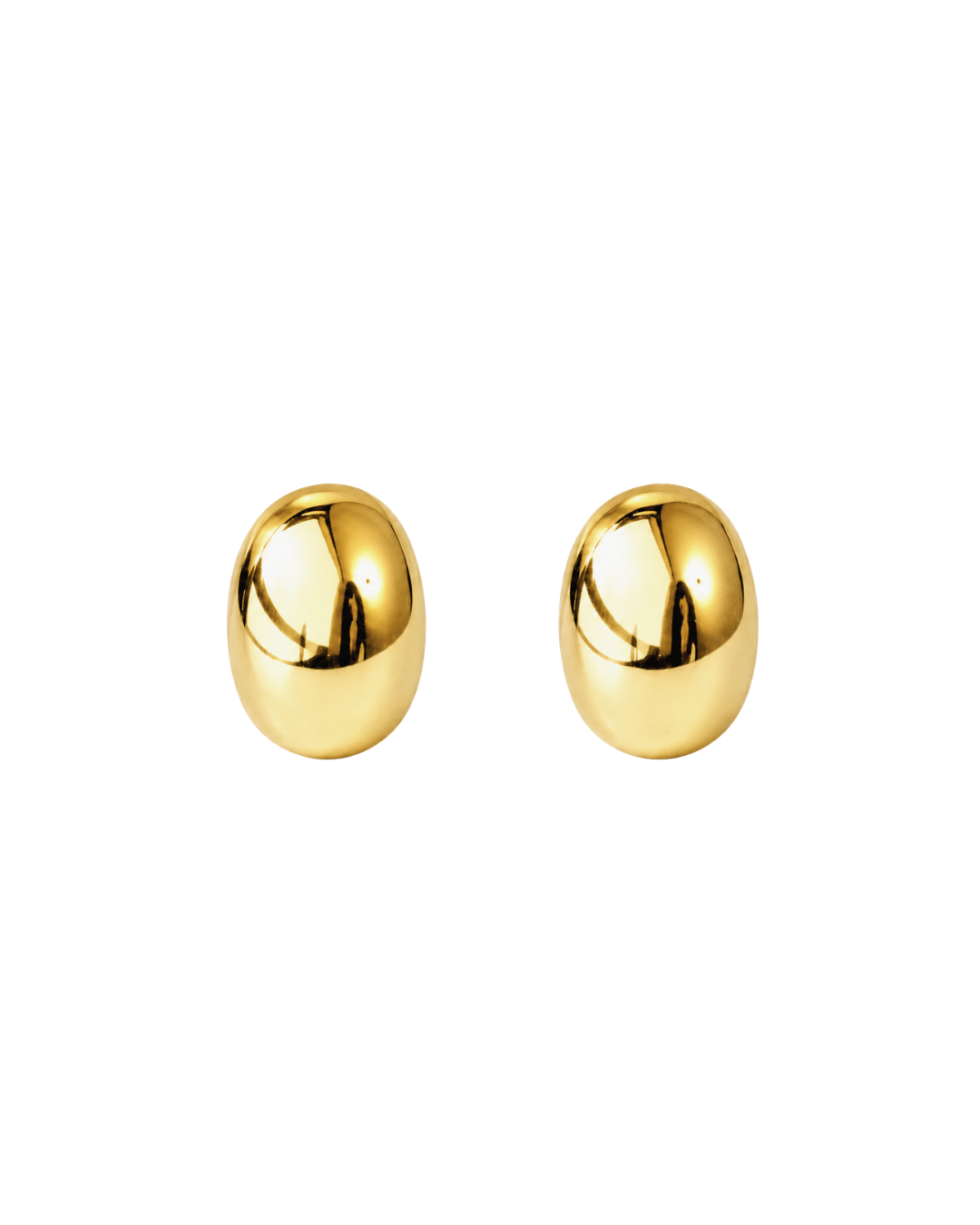 Brinco Médio Oval Design Dourado