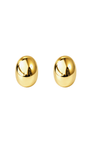 Brinco Médio Oval Design Dourado