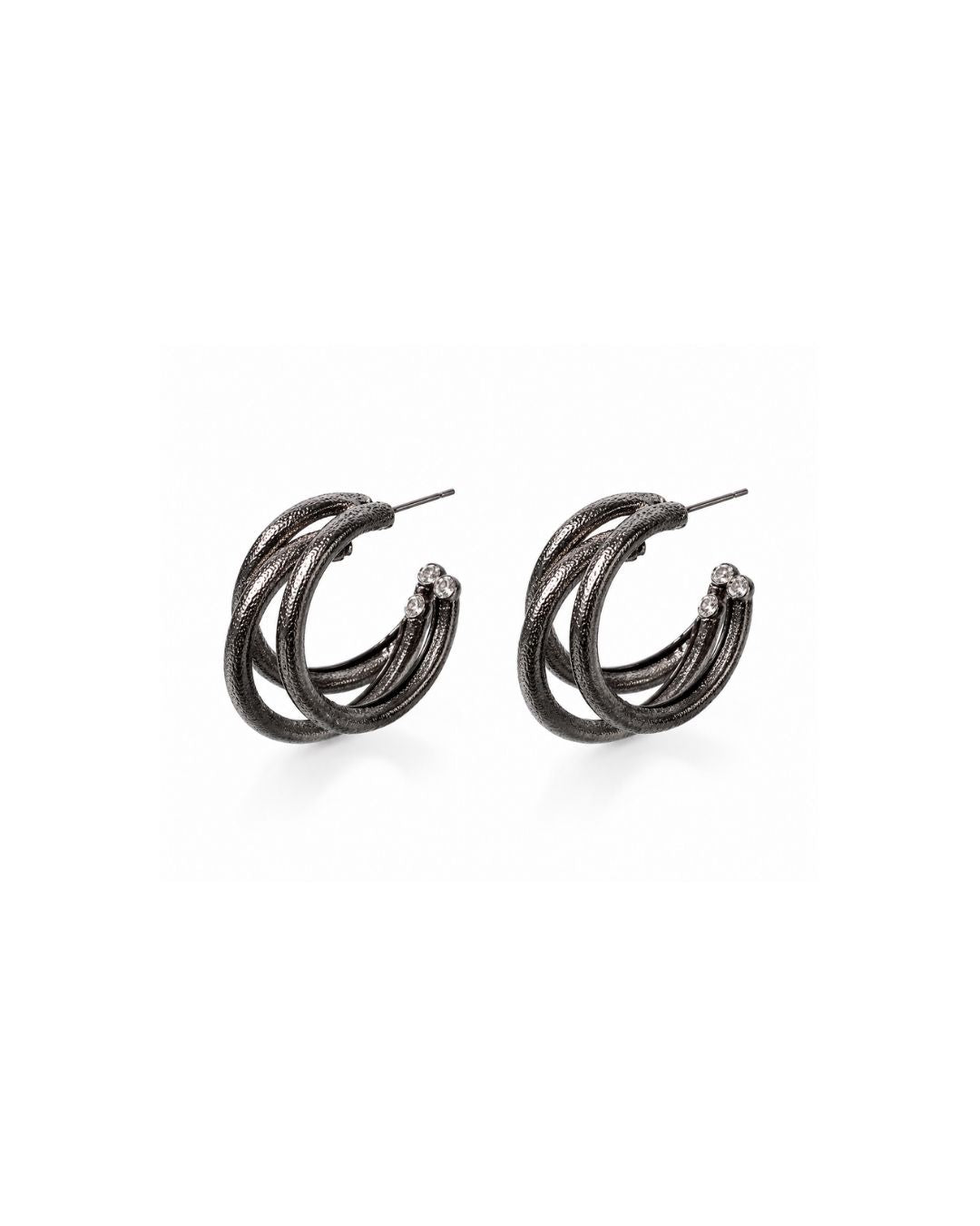 BRINCO ARGOLA AROS DESIGN GRAFITE