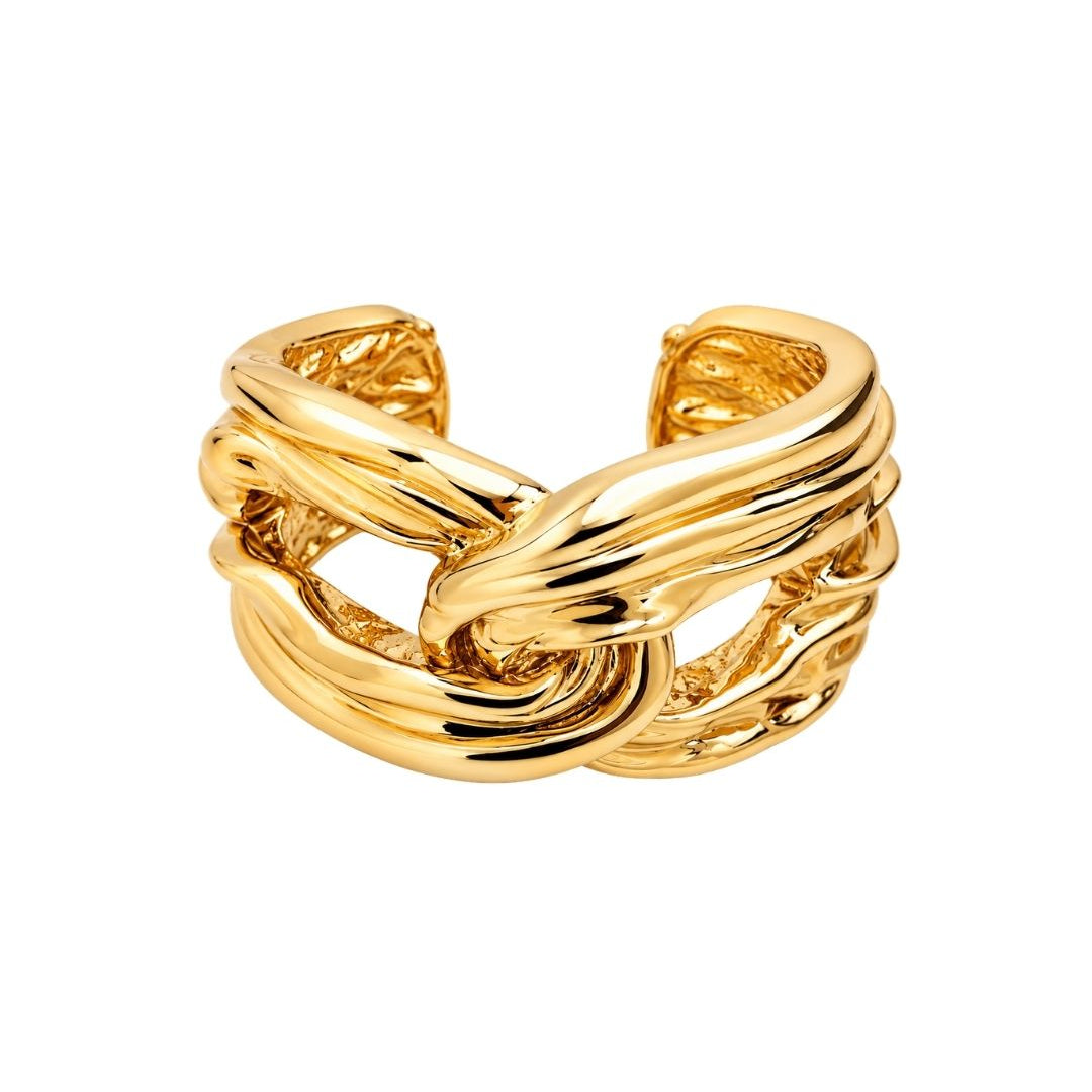 BRACELETE ORGANIC ELETROFORMAÇÃO DOURADO