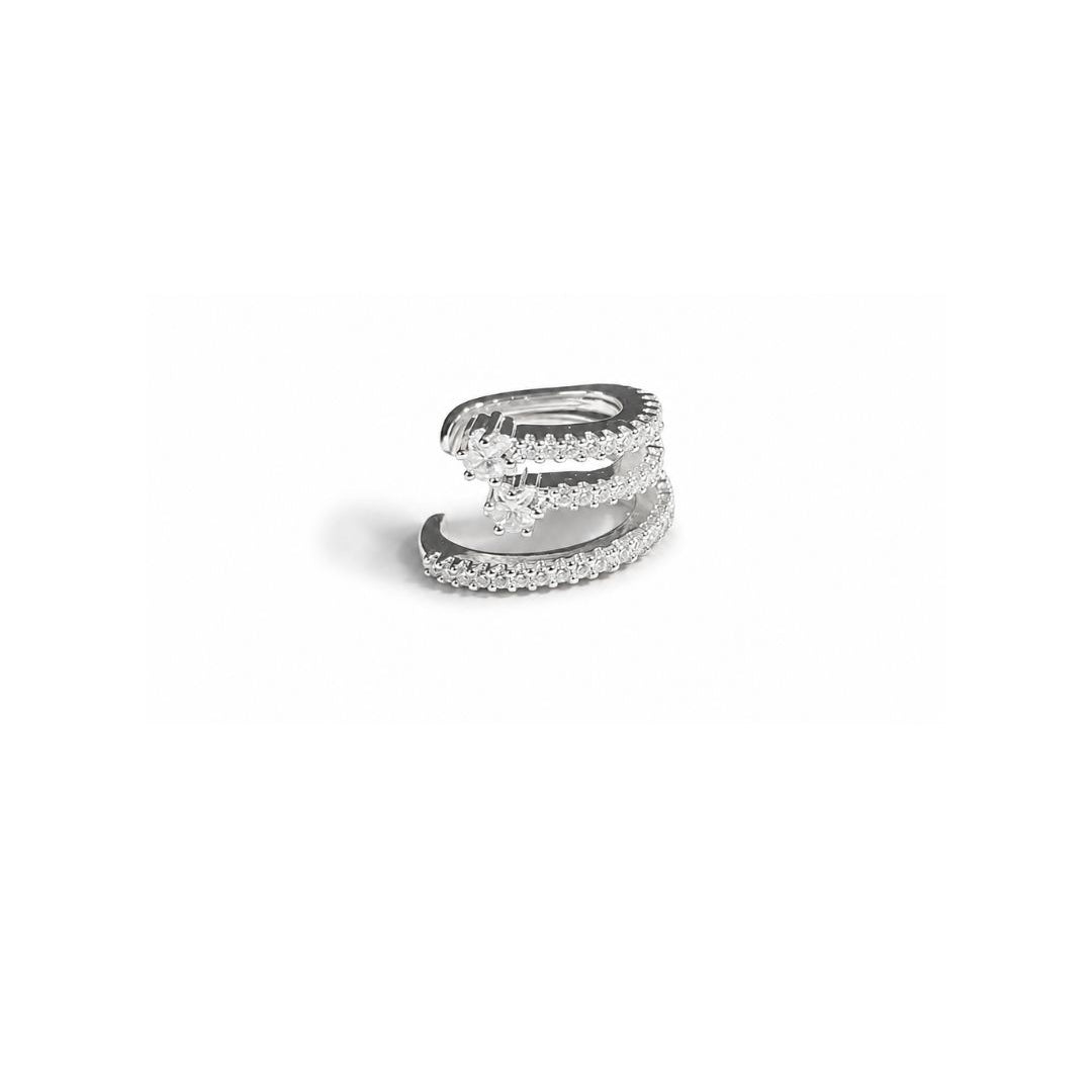 EAR CUFF SHINE ORGANIC PRATEADO