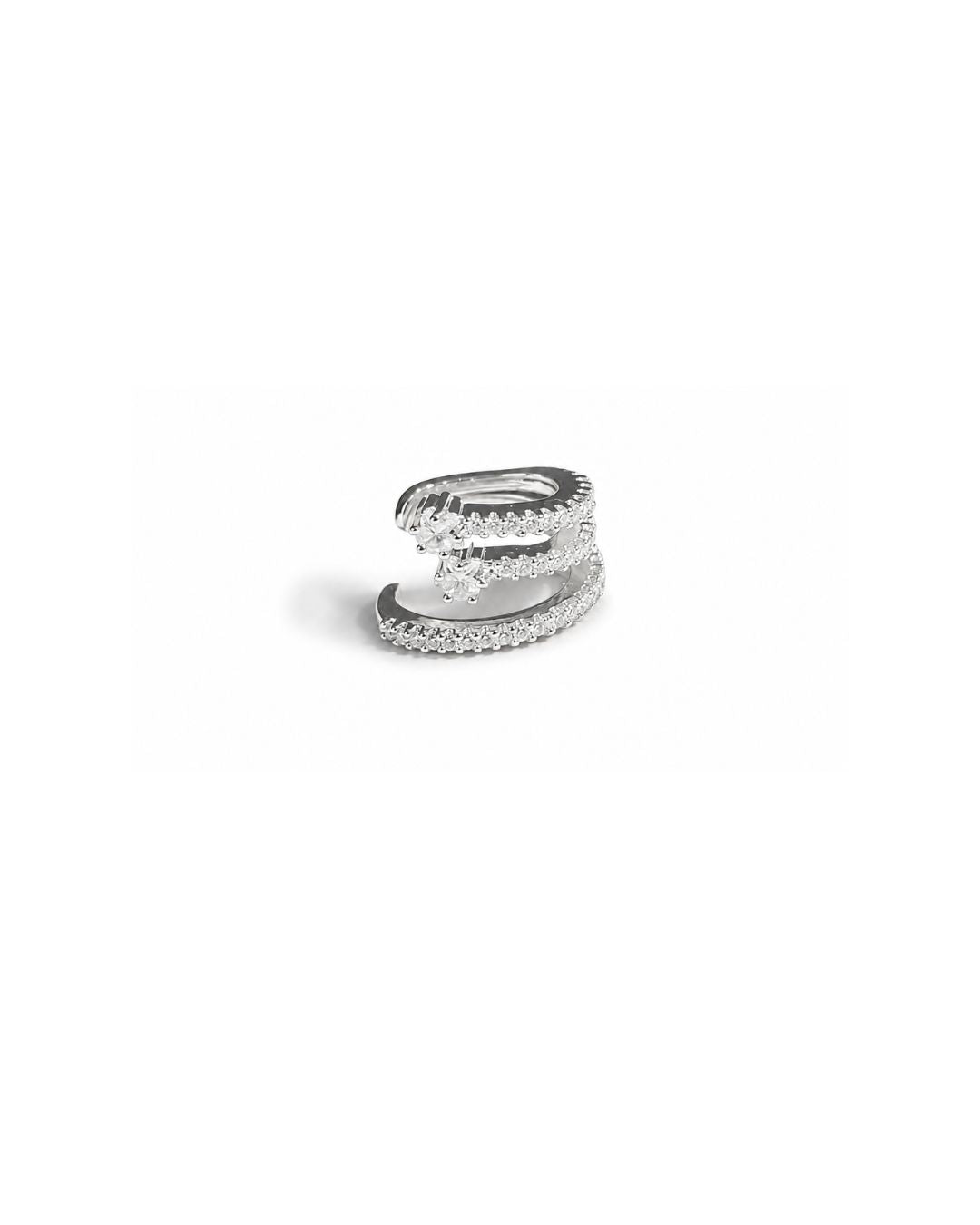 EAR CUFF SHINE ORGANIC PRATEADO