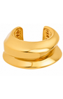 Maxi Bracelete Design Wave Dourado Eletroformação