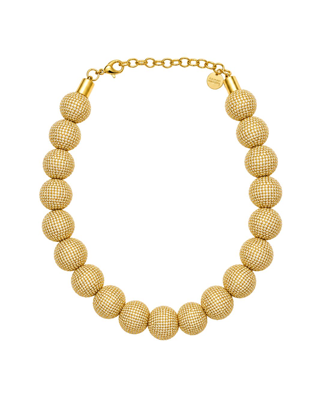 COLAR CURTO ESFERAS SHINE DOURADO