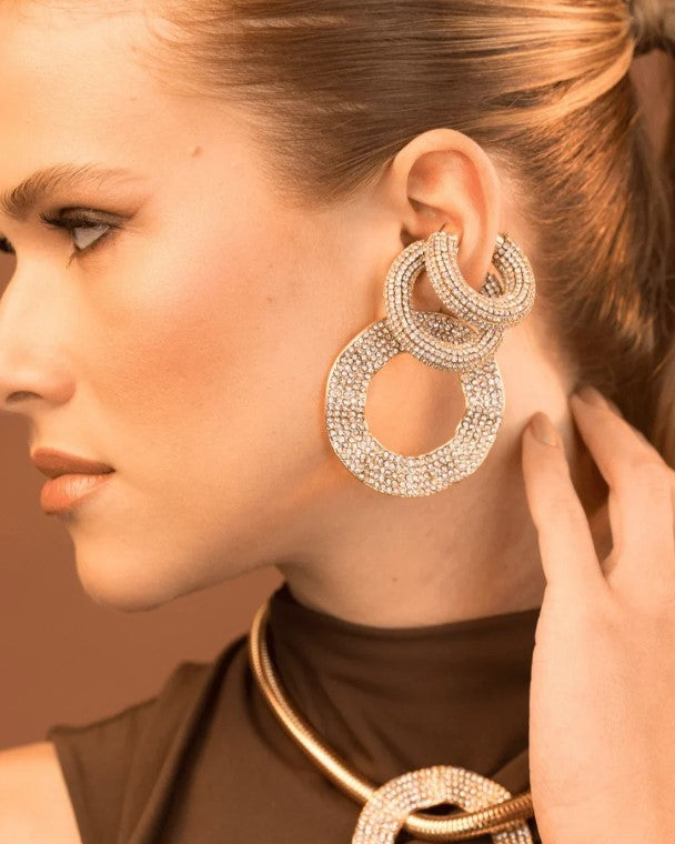 EAR CUFF SHINE DOURADO CRAVEJADO
