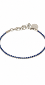 PULSEIRA STRASS AZUL ROYAL PRATEADO