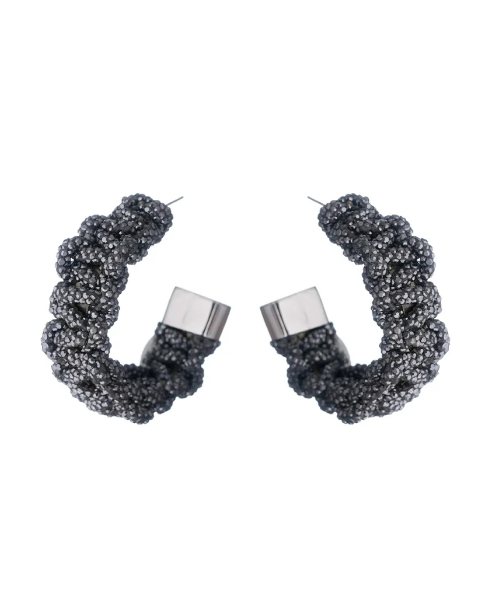 BRINCO MAXI ARGOLA MACRAME HEMATITA
