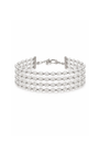 Pulseira Aura Prateada com Design Contemporâneo