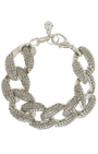 Pulseira Elos Prateada com Cristais