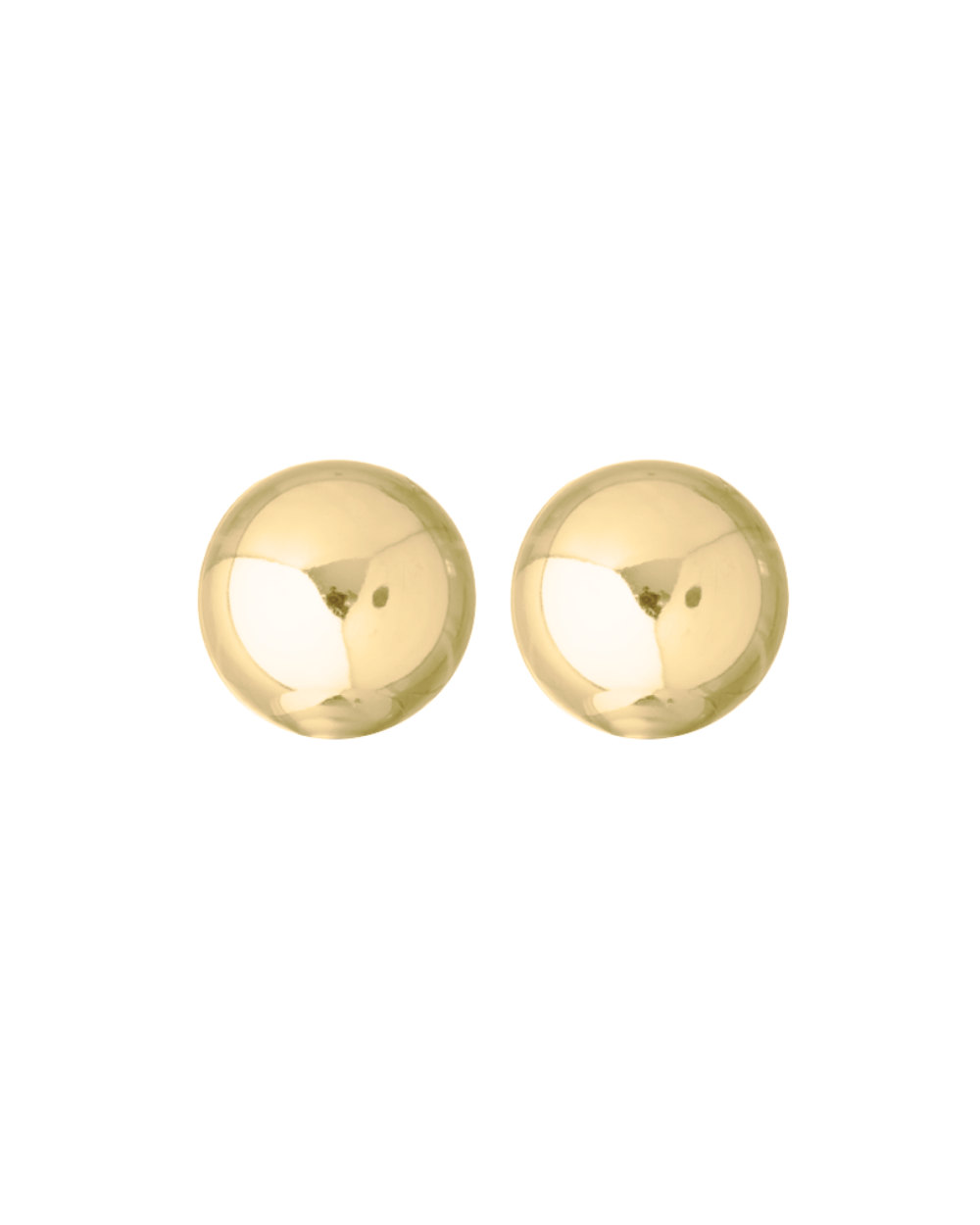 Brinco Meia Bola Dourado Polido – Canopla P