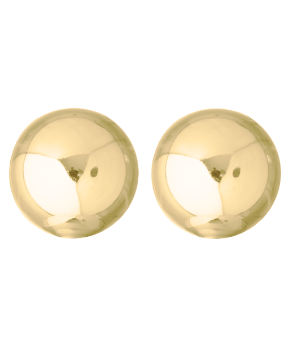 Brinco Meia Bola Dourado Polido – Canopla GG
