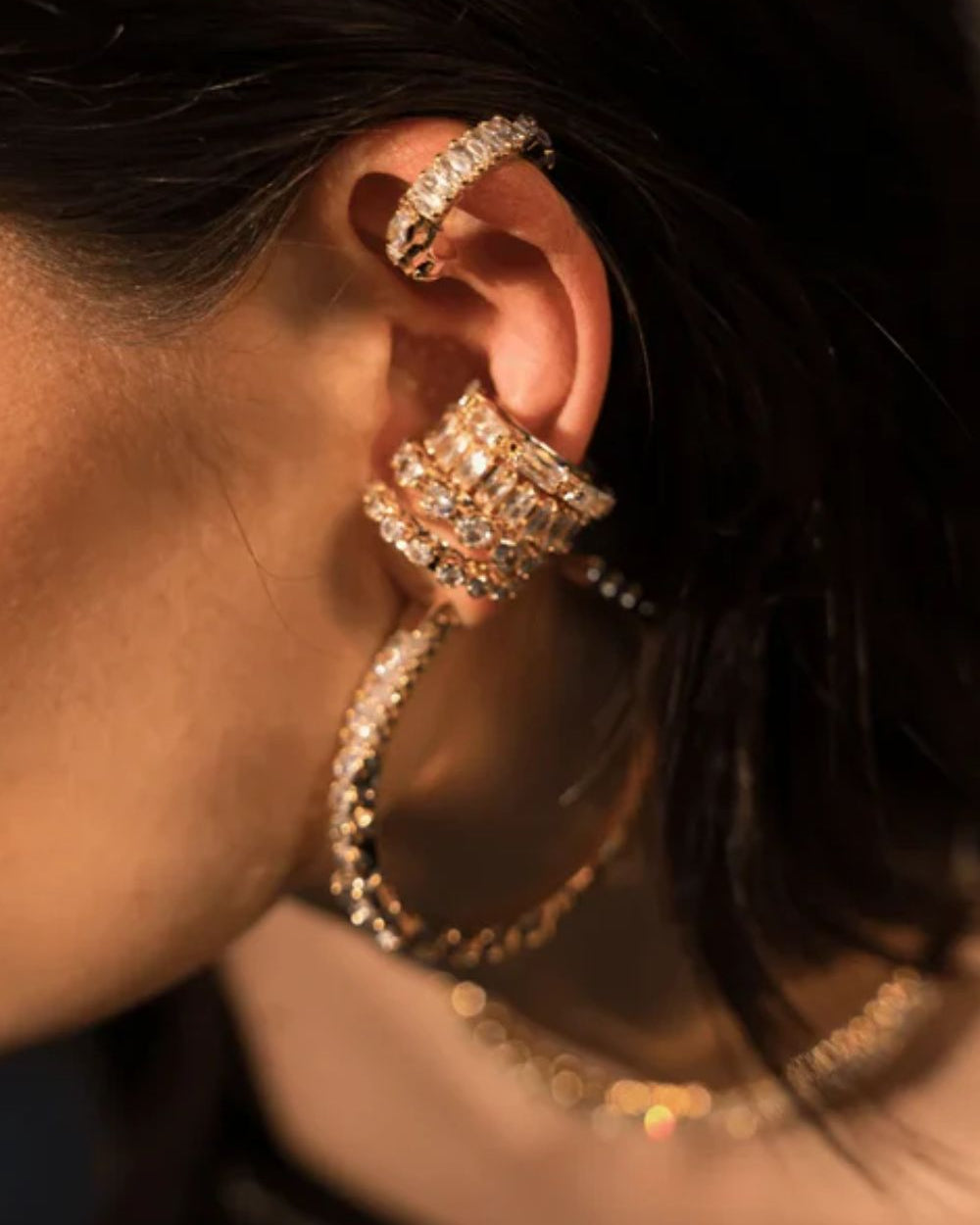 EAR CUFF ZIRCÔNIA MIX DE BANHOS