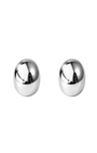 Brinco Grande Oval Design Prateado