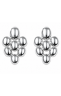 Maxi Brinco Oval Design Prateado