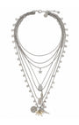 COLAR DESIGN CAMADAS ZIRCÔNIA PRATEADO