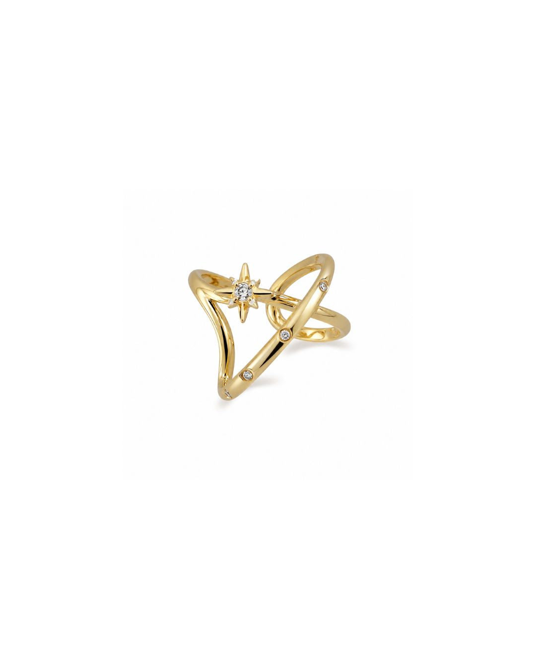 EAR CUFF ORGANIC ASTRAL DOURADO