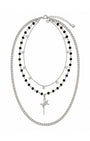 COLAR LONGO CAMADAS FAITH PRATEADO