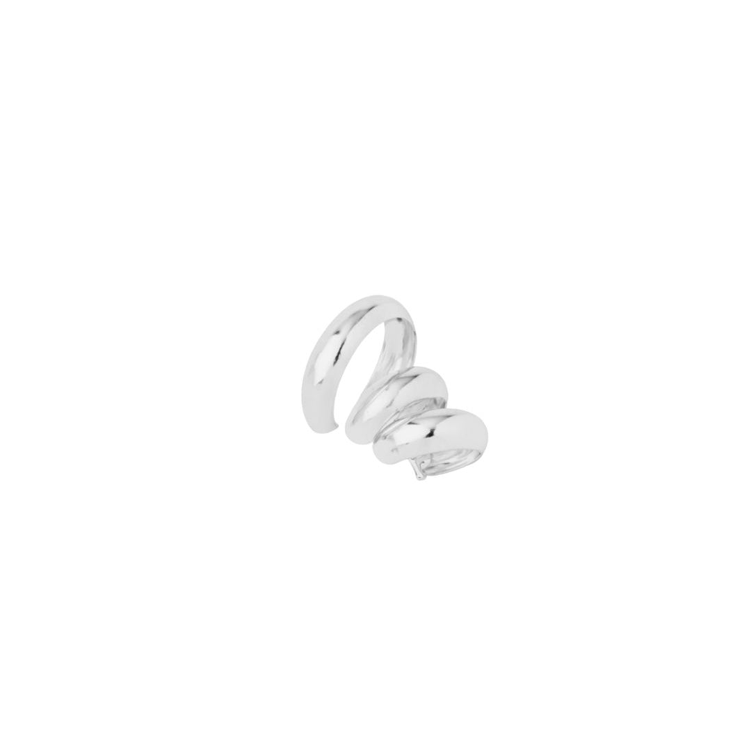 Ear Cuff Aros Design Prateado