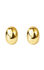 Brinco Grande Oval Design Dourado