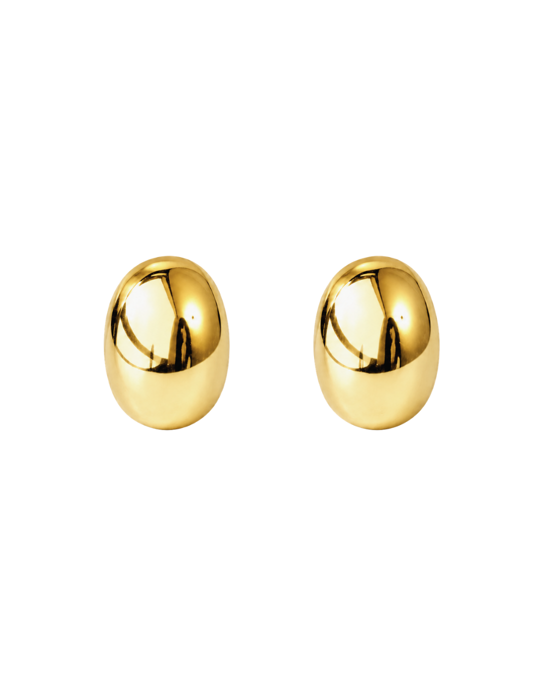 Brinco Grande Oval Design Dourado