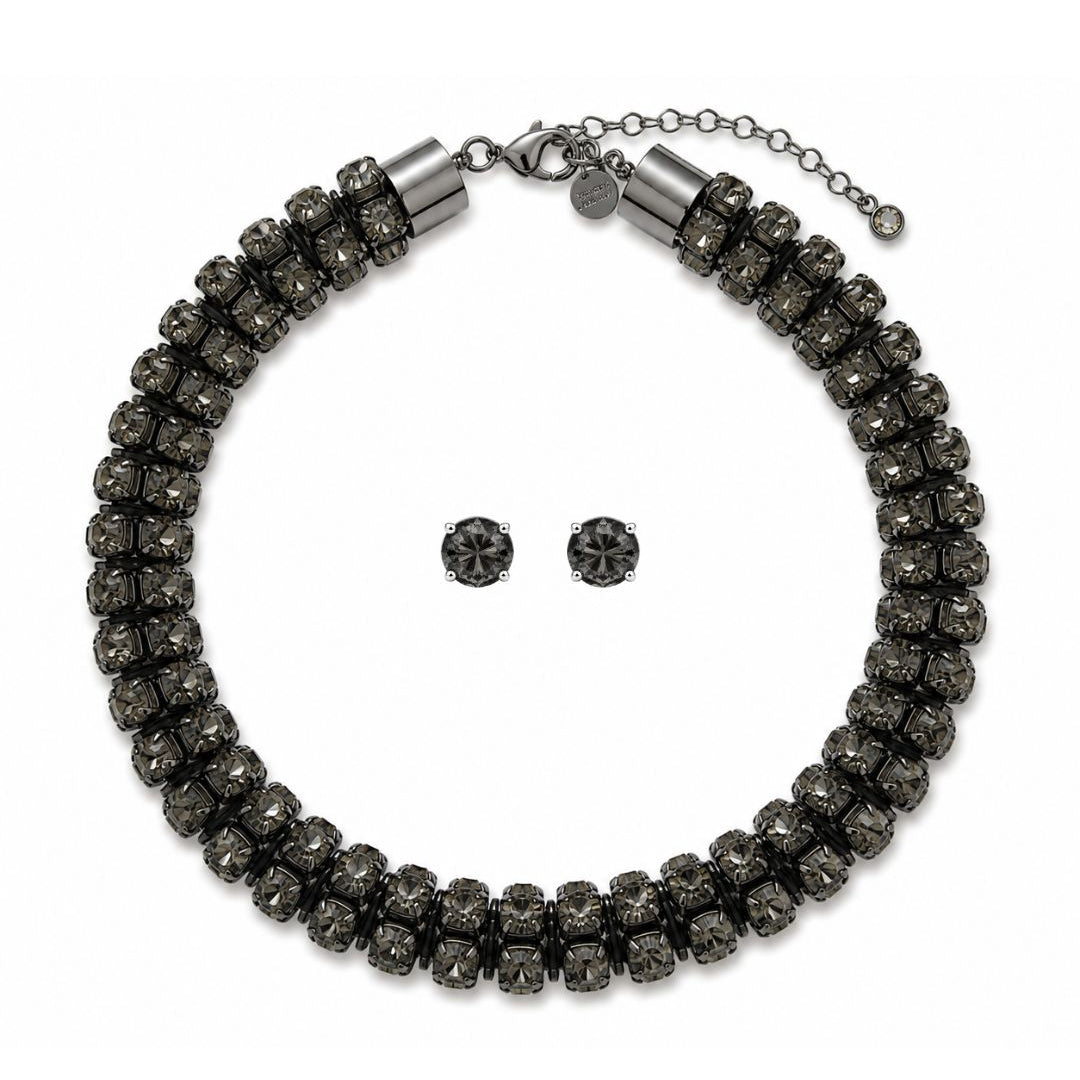 Kit Colar e Brinco Shine Black Diamond