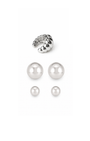 Kit de Brincos Canopla Prateada e Ear Cuff Orgânico | Juliana Manzini