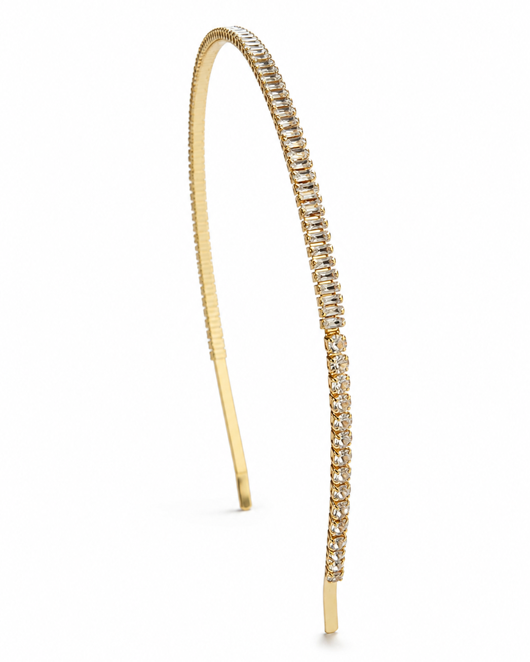 TIARA STRASS MIX ZIRCÔNIAS DOURADO