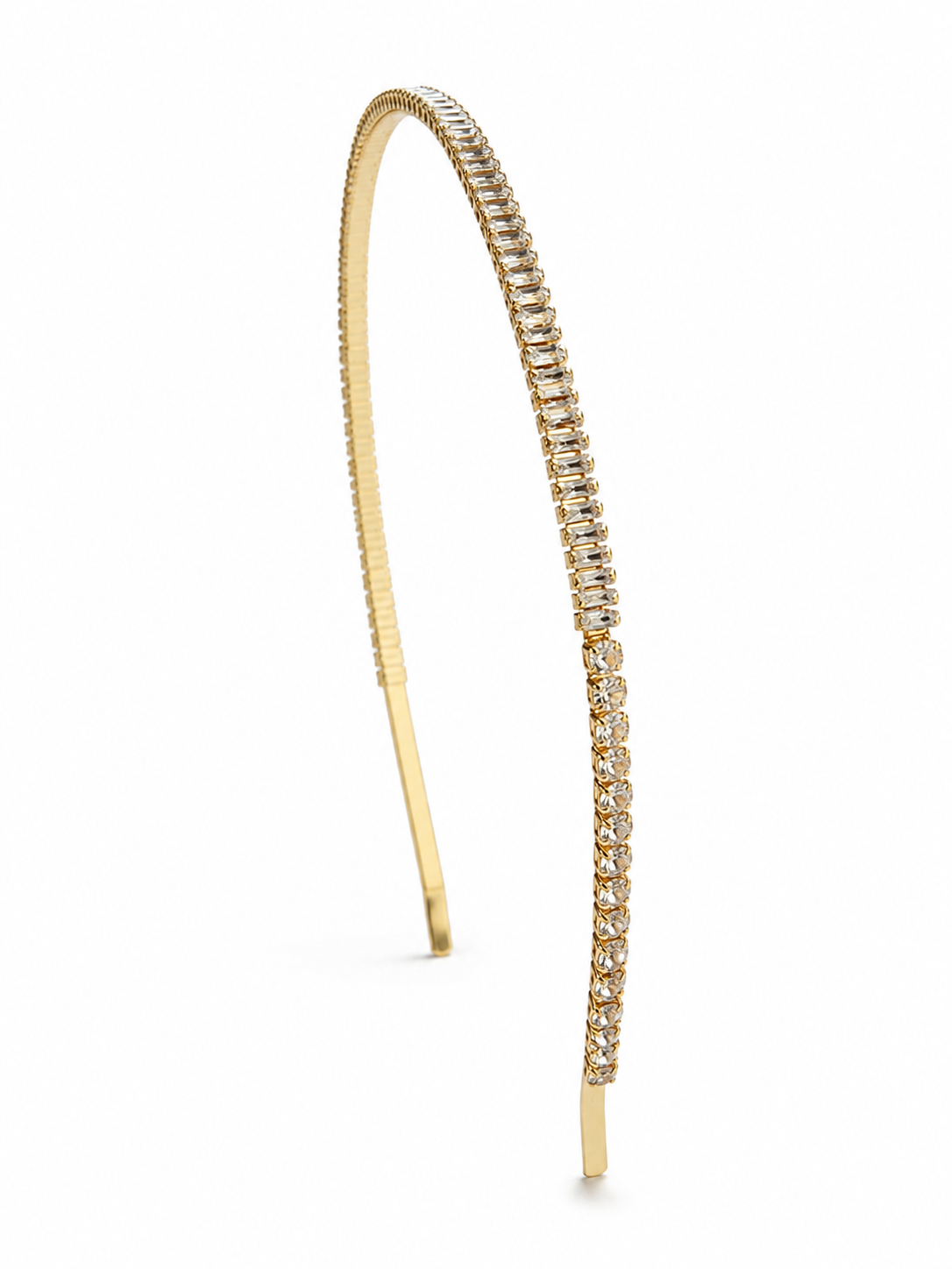 TIARA STRASS MIX ZIRCÔNIAS DOURADO