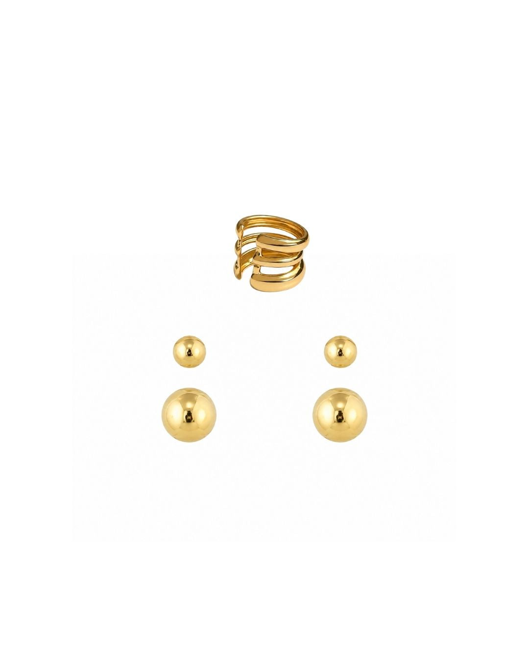 KIT DE BRINCOS CANOPLA E EAR CUFF DESIGN