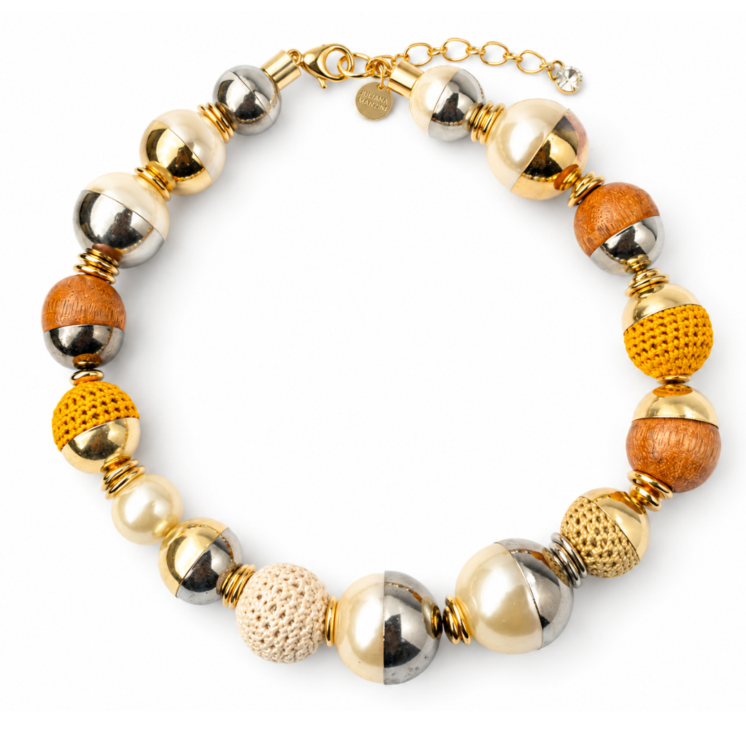 Colar Handmade Mix Dourado