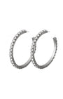 ARGOLA COM STRASS PRATEADO