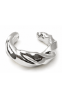 Bracelete Design Torção Prateado Eletroformação