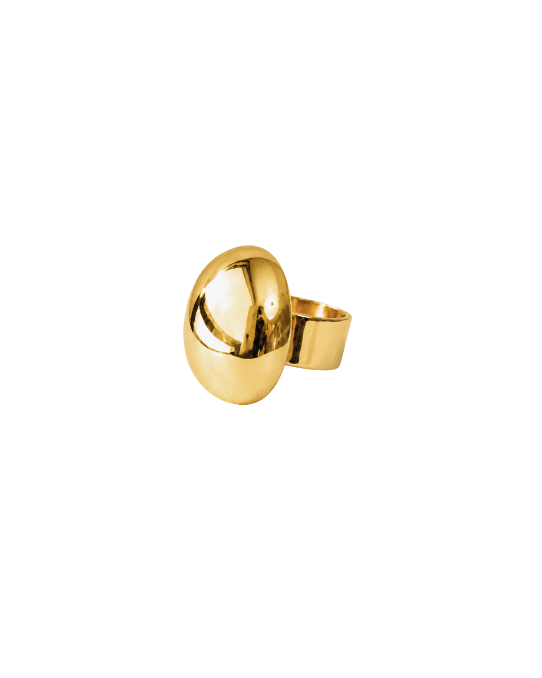 Anel Médio Ova Design Dourado
