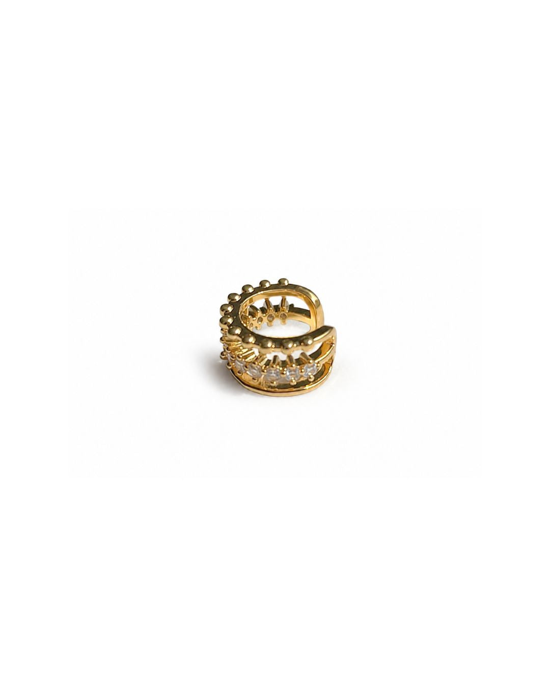 EAR CUFF TRIPLO SHINE DOURADO