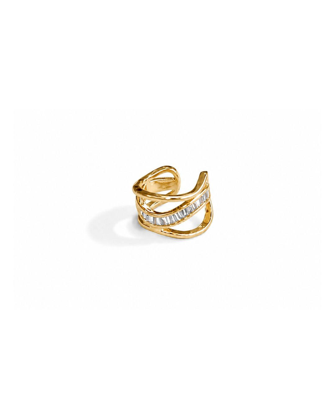 Ear Cuff Organic Shine Dourado