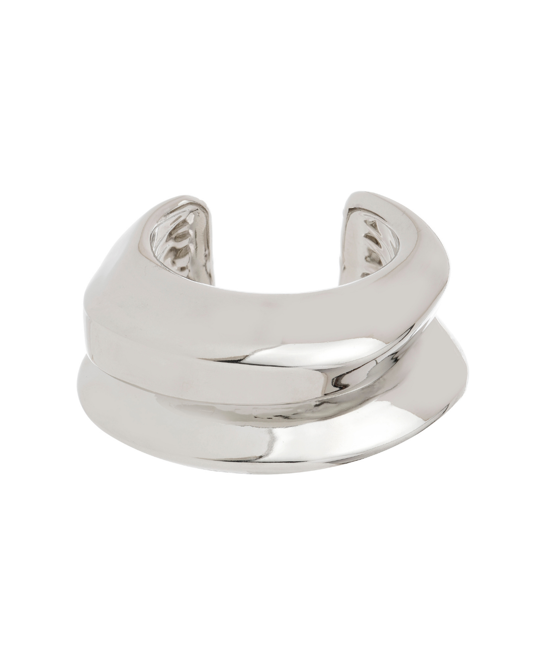 Maxi Bracelete Design Wave Prateado Eletroformação