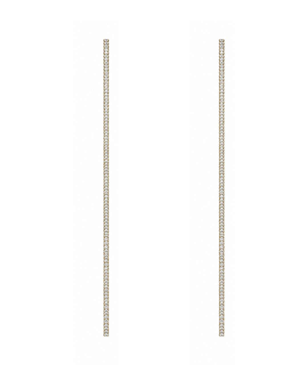 BRINCO LONGO ZIRCÔNIA DOURADO