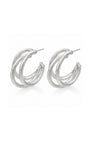 BRINCO ARGOLA AROS DESIGN PRATEADO
