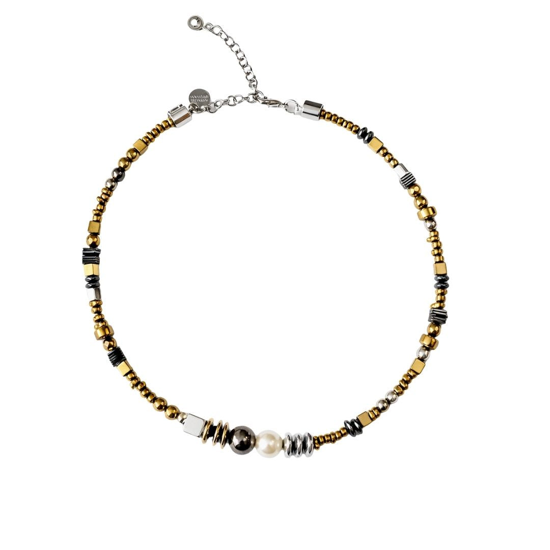 Colar Curto Mix and Match Prateado