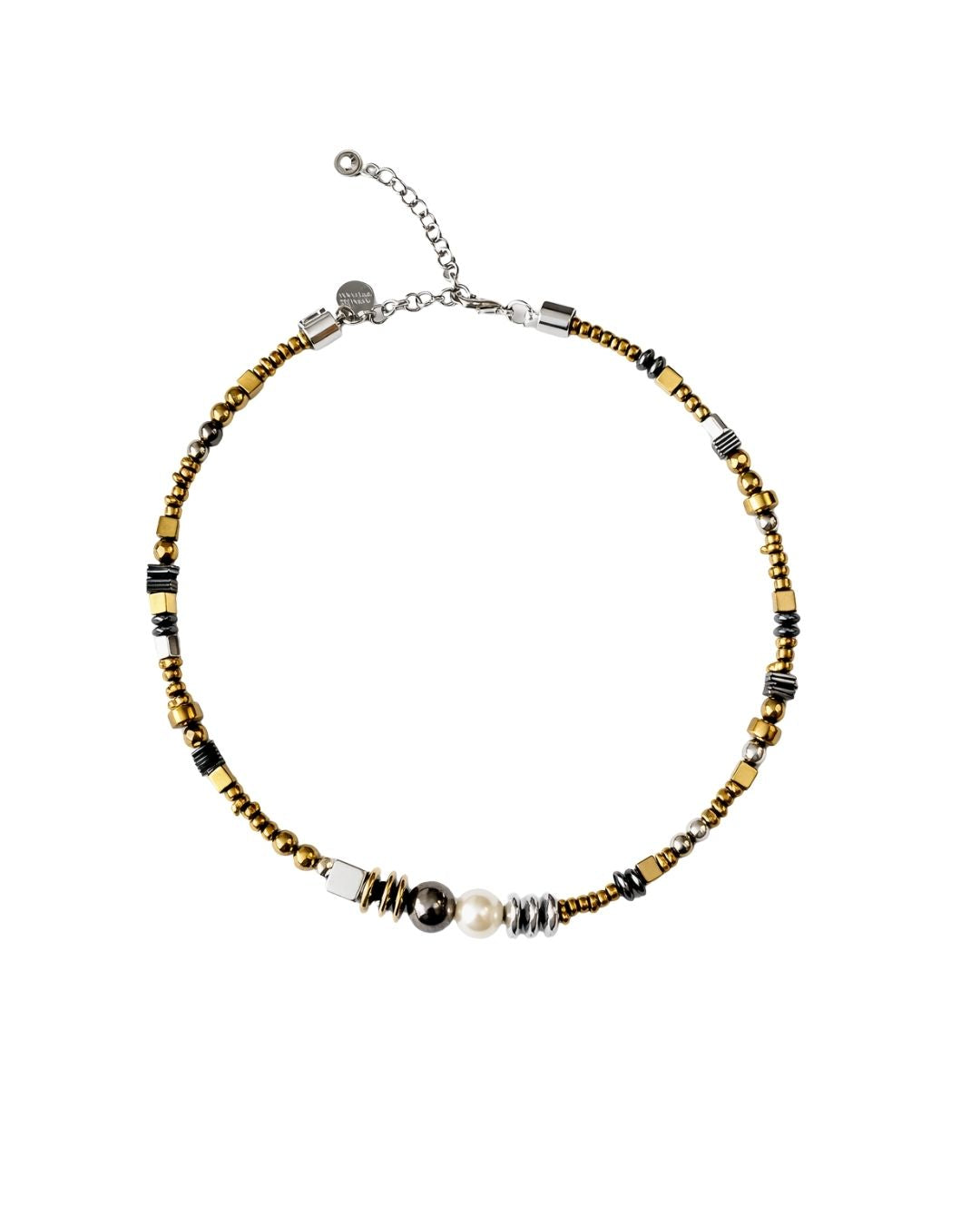 Colar Curto Mix and Match Prateado