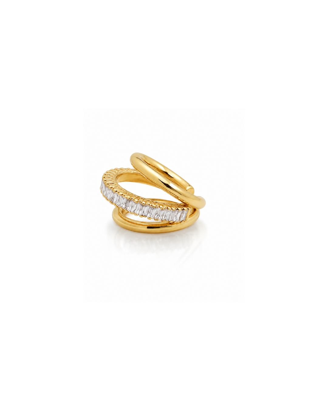 Ear Cuff Zircônia Shine Dourado